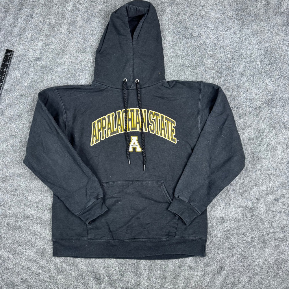 Hanes Hoodie Mens Size S Black Appalachian State Mountaineers Graphic Pullover